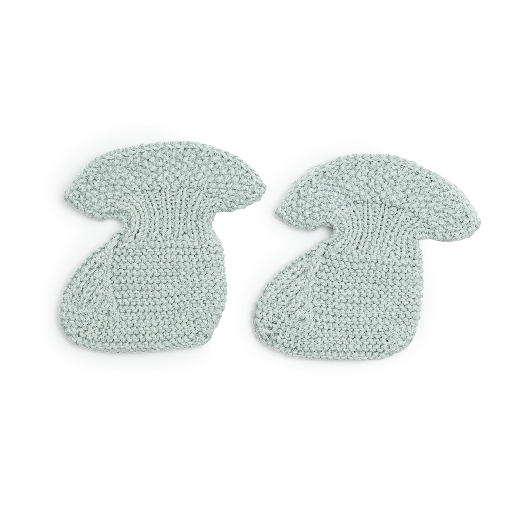 Hand-Knit Soft Cotton Baby Booties