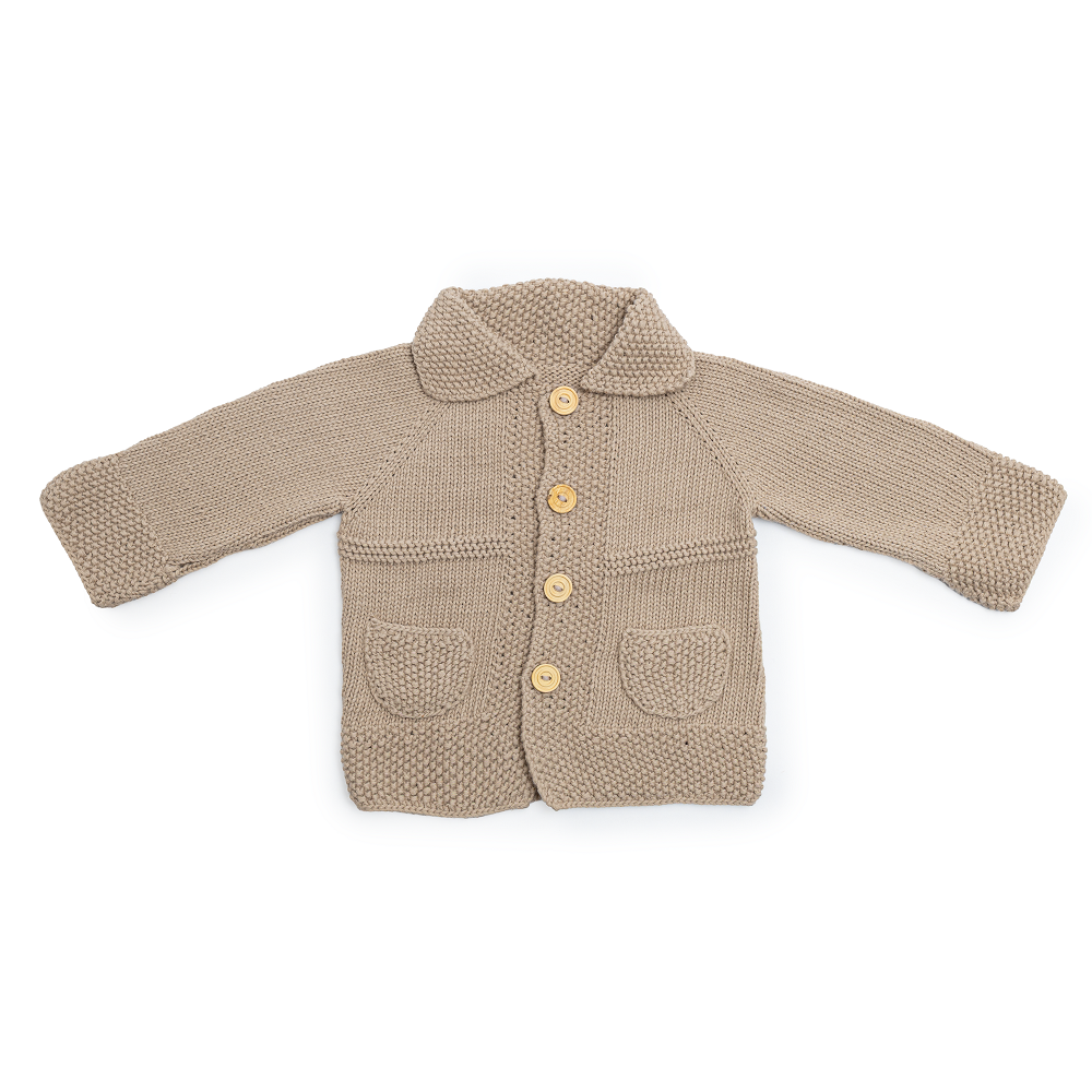 Baby 3-Piece Knit Cardigan, Pants & Bonnet Set